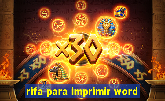 rifa para imprimir word